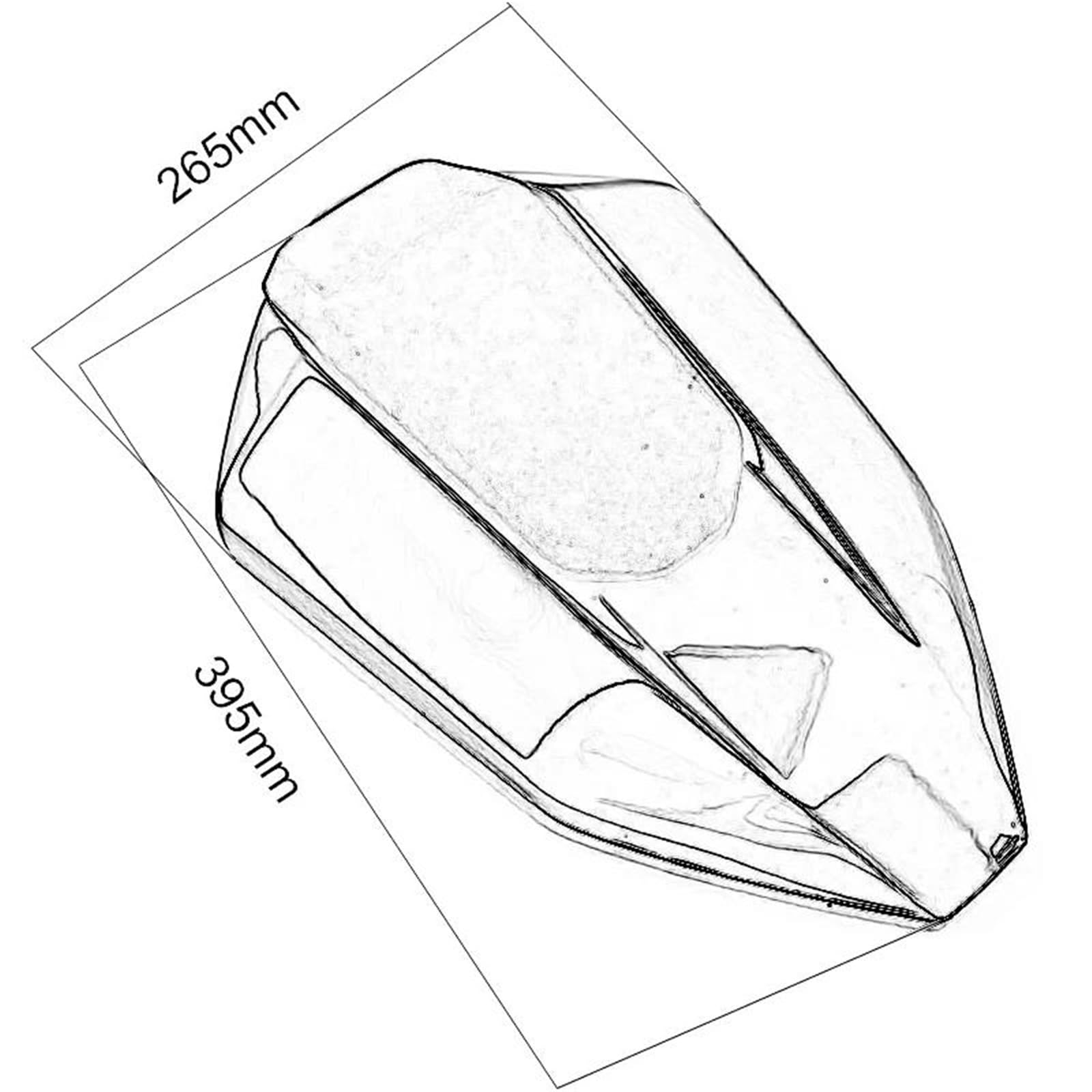 Dosseret De Selle Carénage Capot De Selle Arrière pour Moto pour Yamaha MT-07 FZ-07 (2013-2017) Carénage De Siège Passager(Matière Noire)