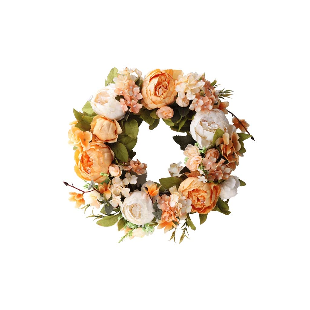 Couronne de pivoine en soie pour décoration de mariage et suspension sur porte d'entrée