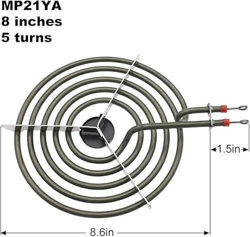 Vista 3 de SupHomie W10290350 W10290353 - Juego de sartenes de goteo de porcelana y quemador eléctrico MP22YA - Compatible con Whirlpool, Amana, May-tag
