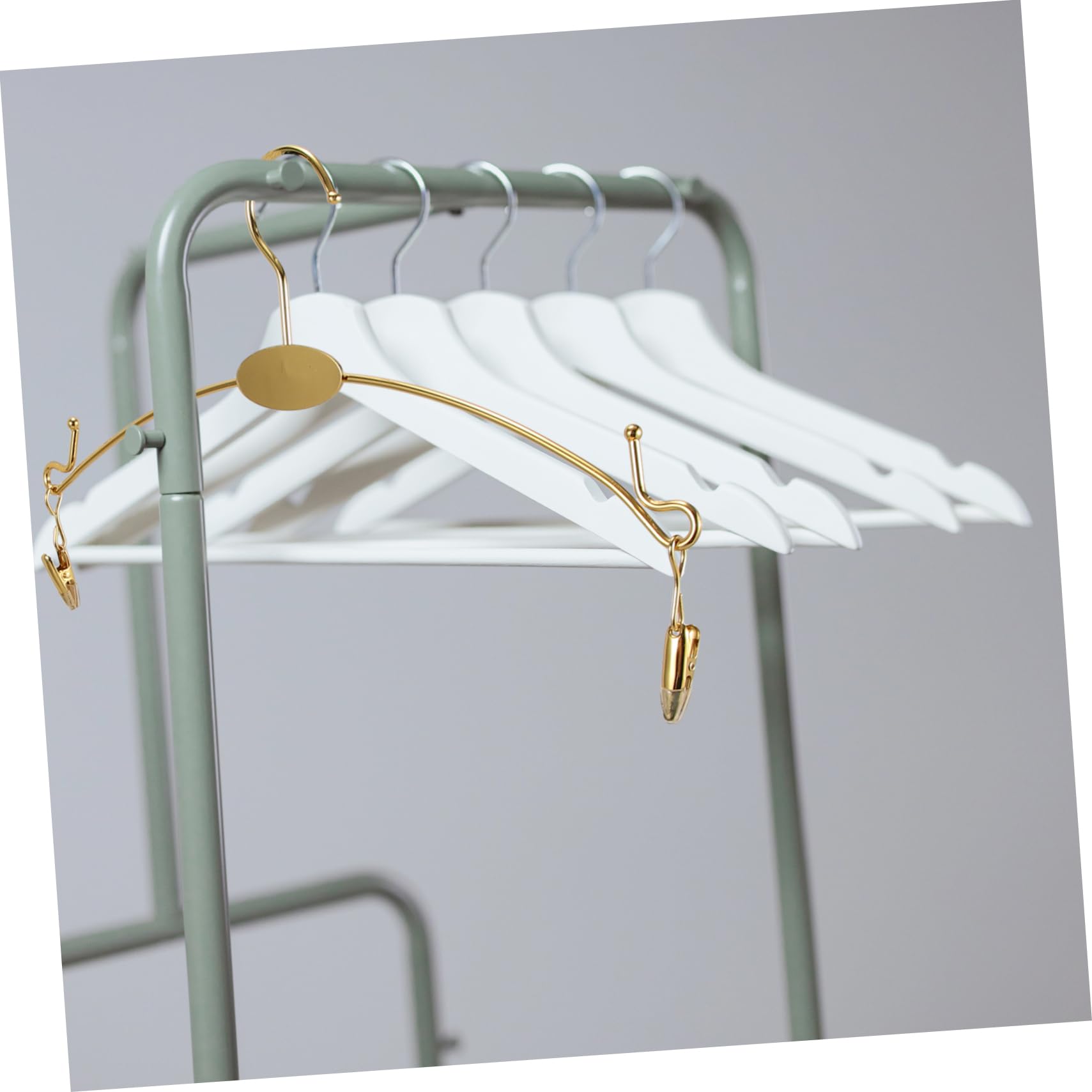 Alipis Grucce Appendiabiti Salvaspazio in Metallo Oro Pinze, Antiscivolo e Resistenti, 10 Pezzi per Reggiseni e Pantaloni, Uso Interno ed Esterno