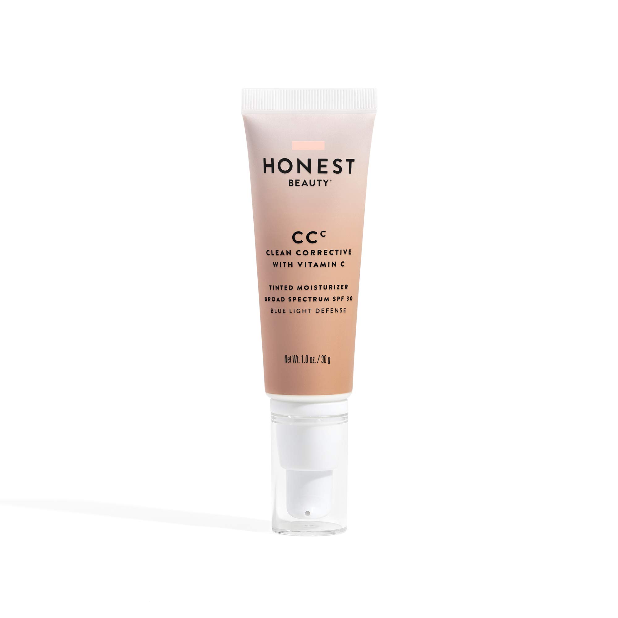 Honest Beauty Clean Corrective With Vitamin C Tinted Moisturizer Broad Spectrum SPF 30, Light | VEGAN | 6-in-1 Multitasker | Blue Light Defense | Chemical Sunscreen Free & Dermatologist Tested | 1oz