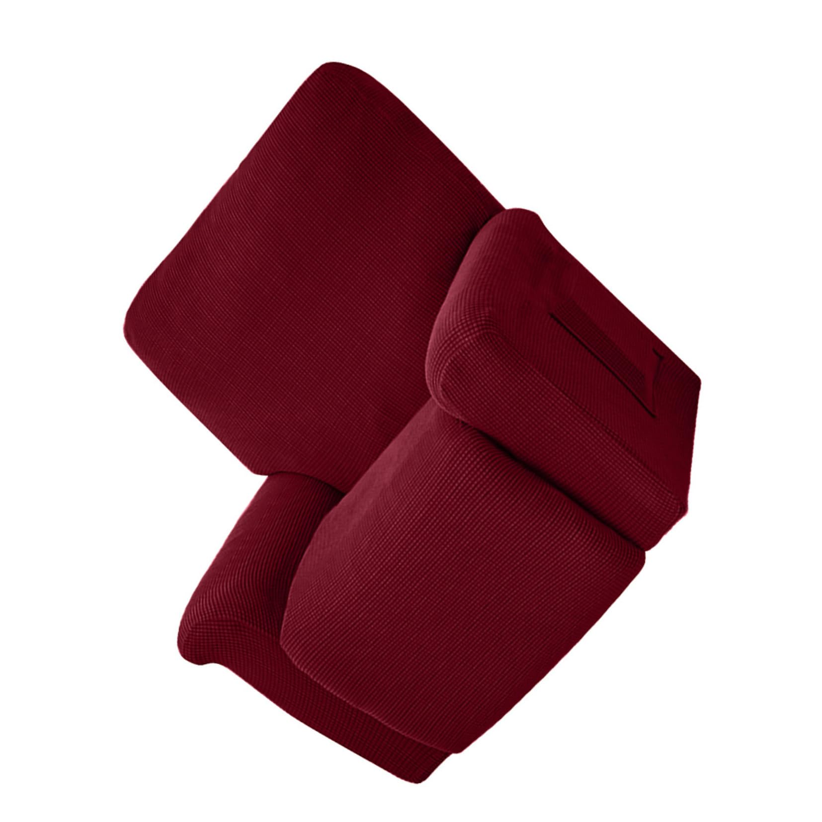 Funda de sillón reclinable elástica color vino de poliéster lavable TOYANDONA
