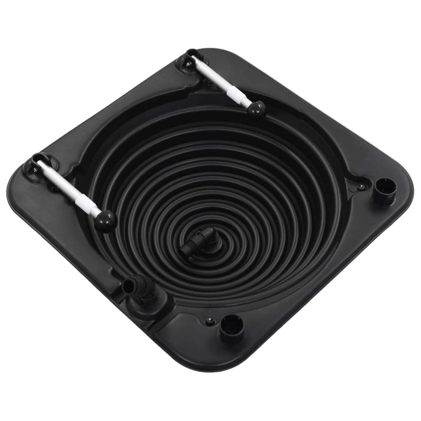 Solarny grzejnik basenowy, 75 x 75 x 36 cm, HDPE, aluminium, solarny ogrzewacz kopułowy, odporny na promieniowanie U, ogrzewacz basenowy, do basenu nad ziemią, pojedynczy grzejnik wodny ze