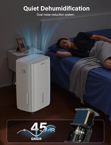 Miniatura 5 de Deshumidificador Energy Star de 4500 pies cuadrados para sótano con bomba, máximo 80 pintasD (estándar 50 pintasD) deshumidificador con manguera de