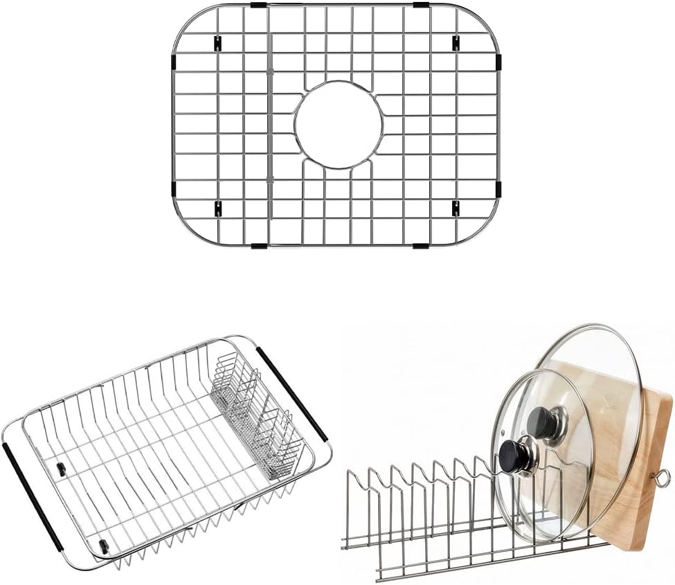 SANNO Kitchen Sink Grate Sink Protector for Kitchen Sink