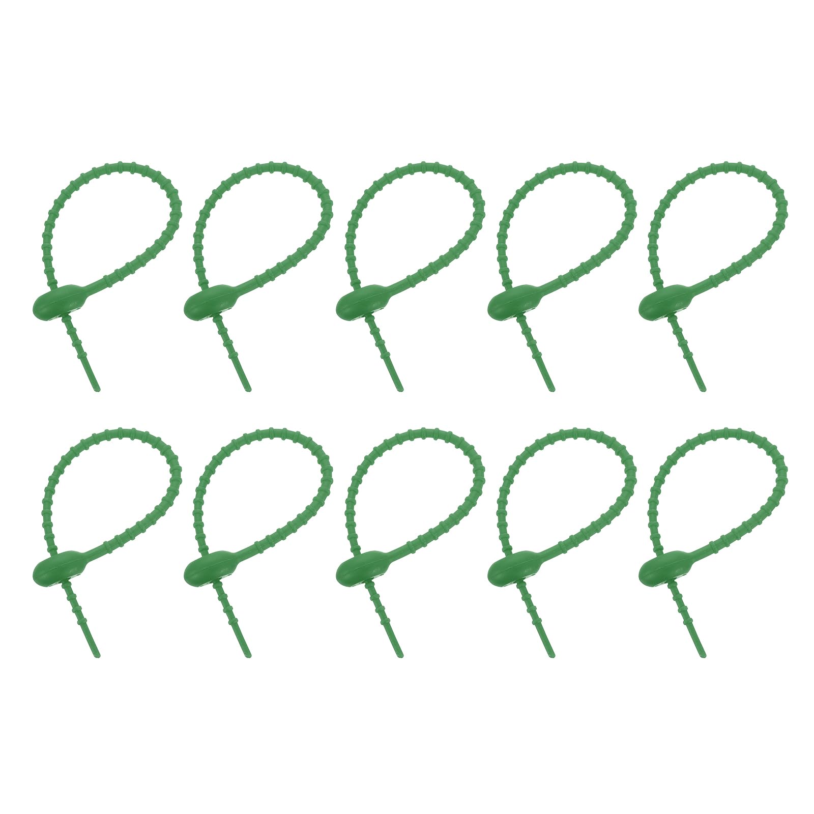 QUARKZMAN Pack of 20 7 Inch Silicone Cable Ties Reusable Cable Ties Strips Twist Tie Cable Wraps Management Organiser for Home Office Kitchen Food Bag Dark Green