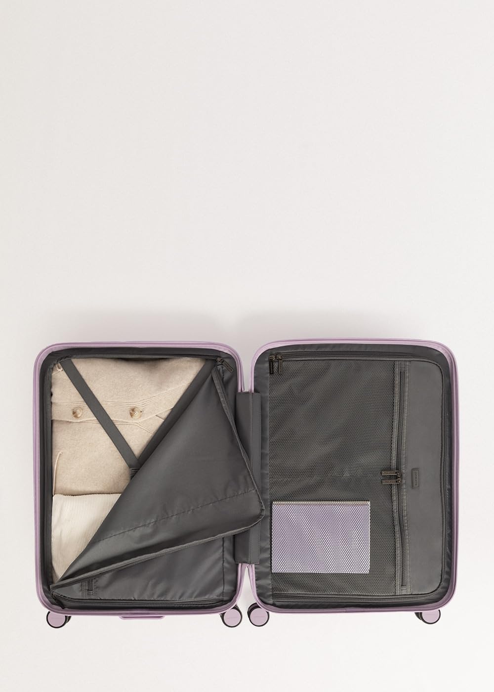 CREATE / Luggage Studio/Faltbarer Polykarbonat-Hartschalenkoffer Violett / 39x23x54cm / TSA-Vorhängeschloss, 4 multidirektionale Doppelrollen, Innenorganizer, Starke und langlebige Materialien