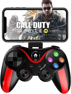 arVin Mobile Game Controller pour iOS/Android, manette de jeu Bluetooth avec support pour iPhone/Android/Samsung/Huawei/Xiaomi/Google, parfaite pour Call of Duty Mobile-Red