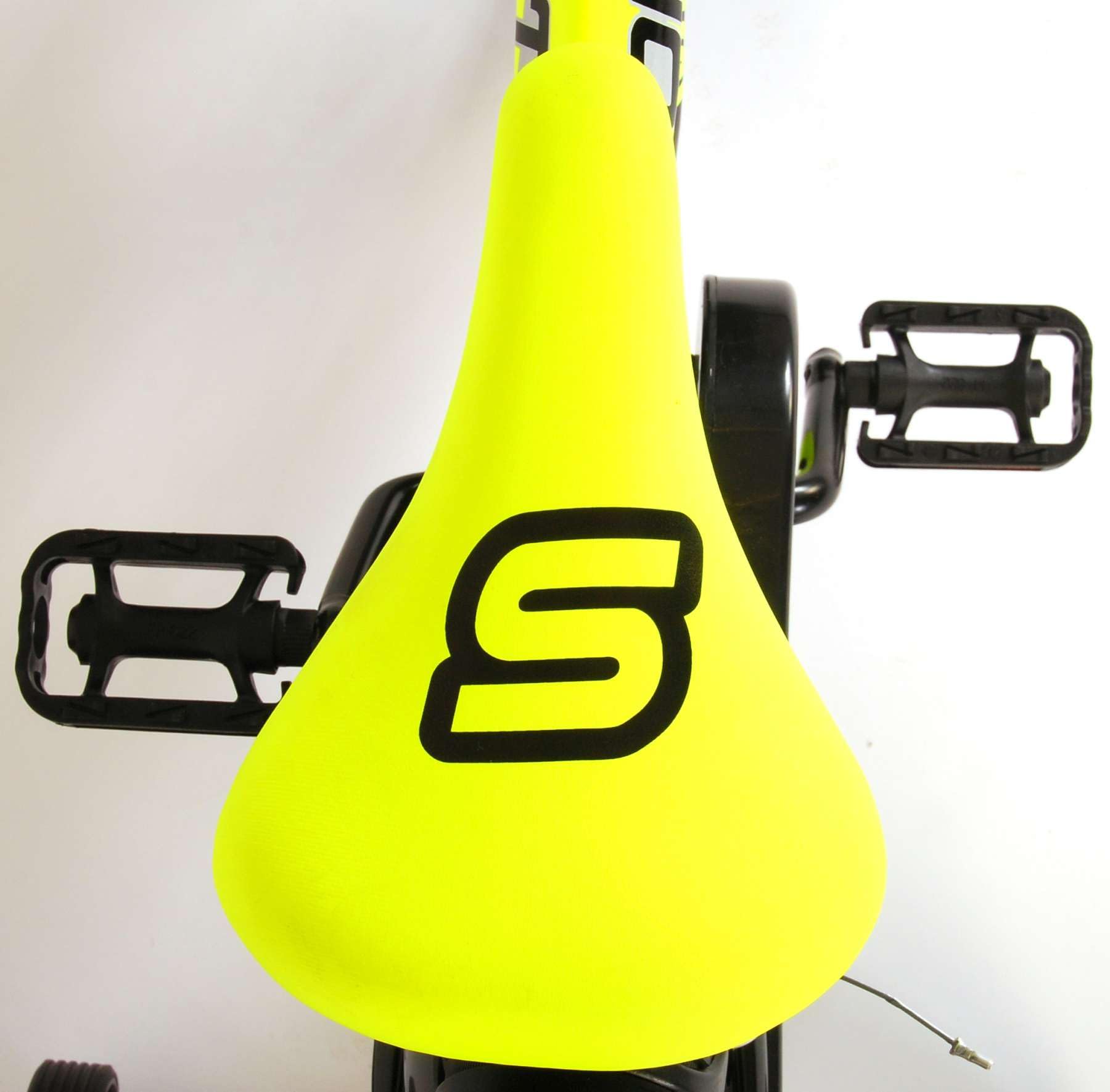 volare Bicicletta da Bambino da 14 Pollici Modello Sportivo con Movimento cenrale e sterzo a Sfera, Giallo e Nero