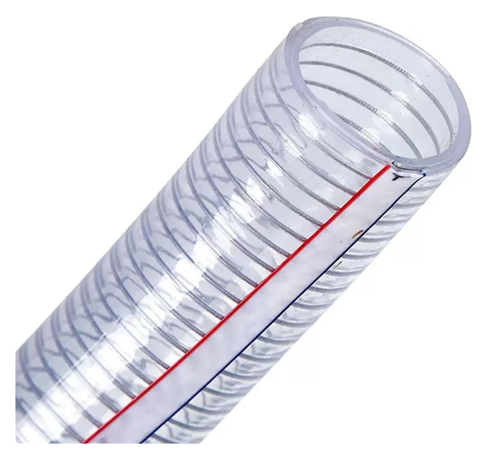 Drahtverstärkter Schlauch, PVC-Stahldrahtverstärkter transparenter Schlauch 1 Meter, mehrere Größen(34mm x 3mm)