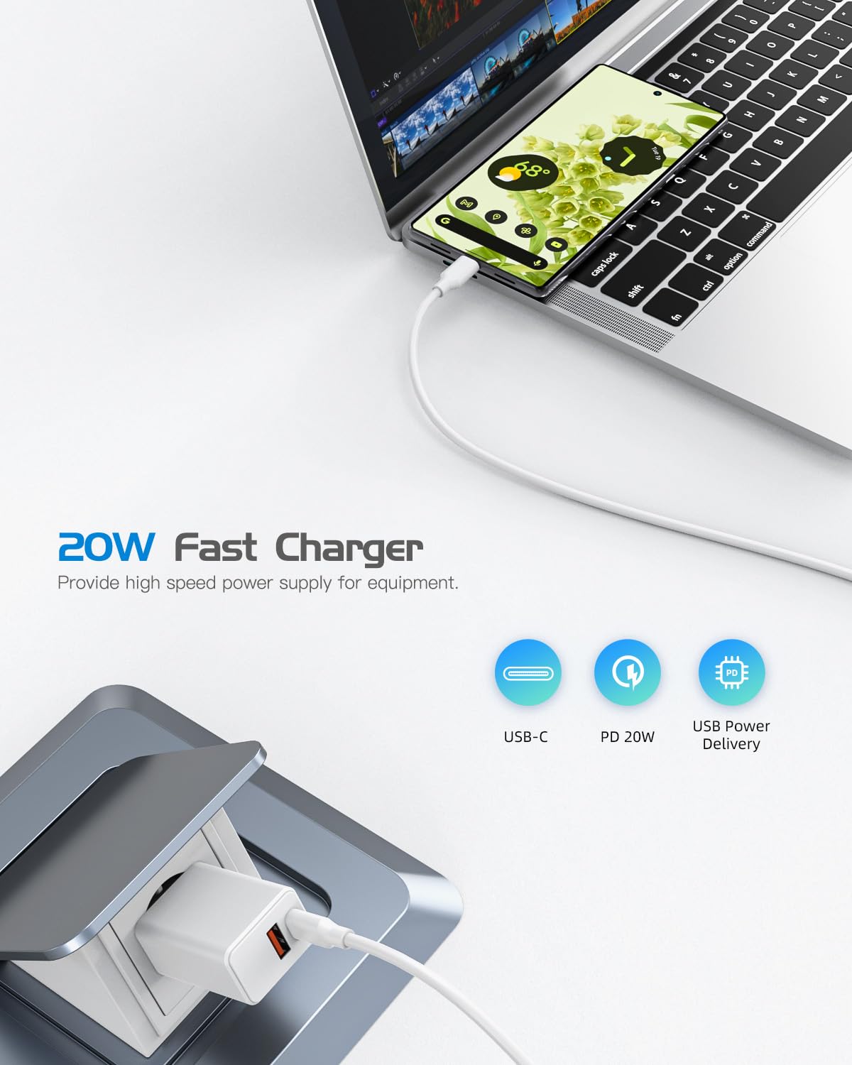 PD 20W Tipo C Cargador Rápido Para IPhone 15 14 13 12 11 Pro Max Mini Xr Se Plus Ipad Macsafe Cable De Carga Inalámbrica Magnética I.701955051