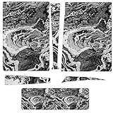 Black and White Acrylic Paints Compatible with PS5 Console Skin and Controller Skins Set Full Skin Sticker Cover Compatible with PS5 Disc Edition
