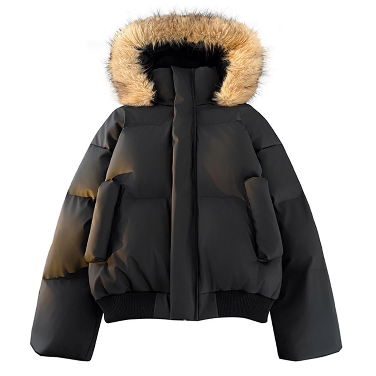 Chaqueta deportiva hombre manga larga chaqueta con capucha para hombre suelta invierno abrigo aislante grueso para clima frío impermeable y caliente ropa exterior térmica acolchada