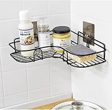 Dreamzhub Self-Adhesive Metal Corner Storage Rack – Space-Saving Bathroom & Kitchen Organizer Shelf for Toiletries, Spices & Essentials
