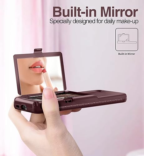 Miniatura 3 de WeLoveCase Funda tipo cartera para Samsung Galaxy S23 Plus con tarjetero y espejo oculto, protección completa a prueba de golpes, diseñada para