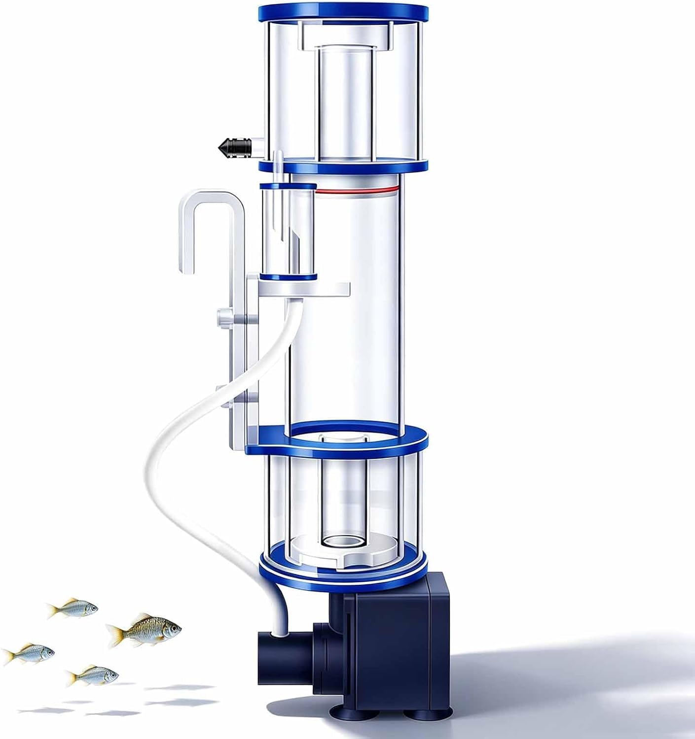 Escurridor De Superficie Para Acuario De 100-150 L, Espumador De Proteínas, Soporte De Altura Ajustable En 3 Niveles, Silenciador De Entrada De Aire, Con Cepillos De Aguja, Potente Ventosa