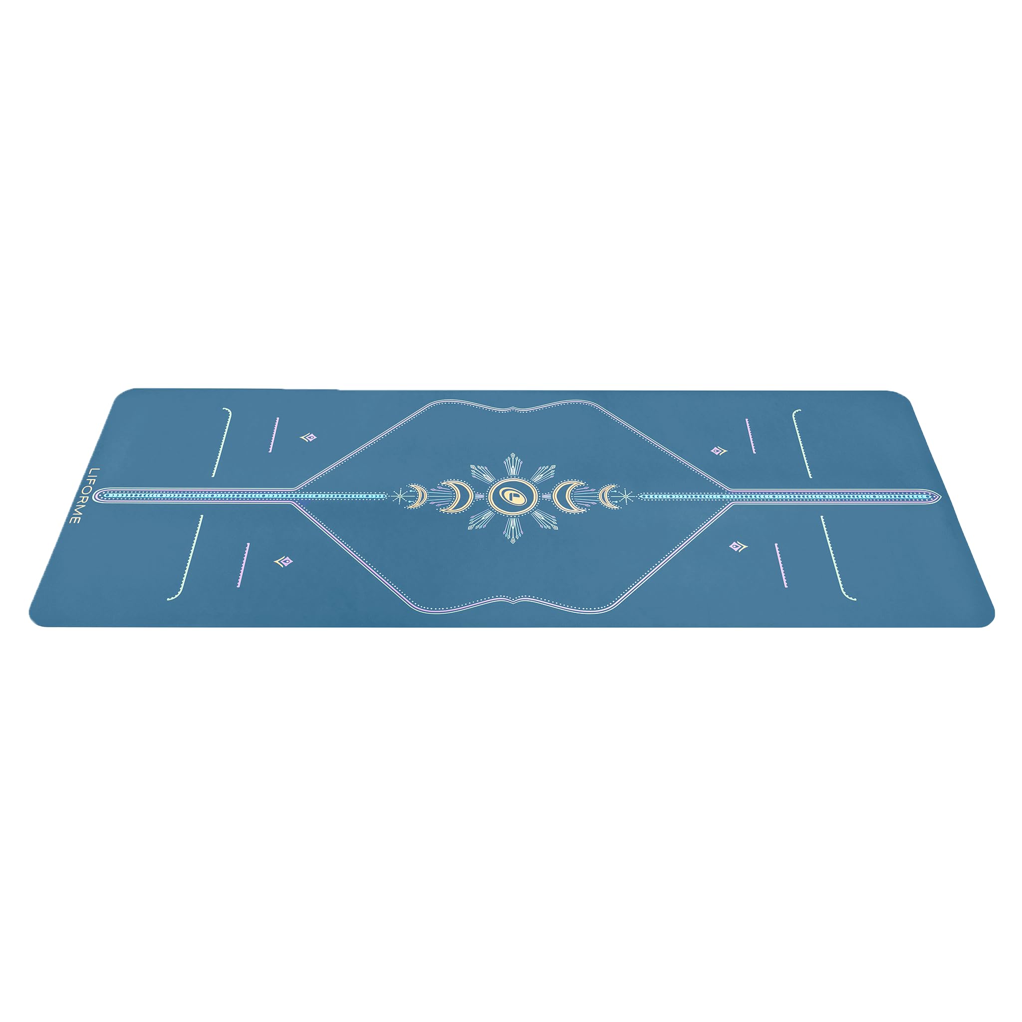 Liforme Tappetini Yoga Stampati – Design brevettato per l'allineamento | Aderenza eccezionale, Ecologico, Atossico, Resistente al sudore, lungo, largo, spessore di 4,2 mm, Borsa per Yoga inclusa