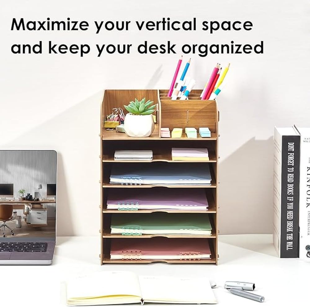 Organizador de Escritorio con cajones para artículos de y Papel.