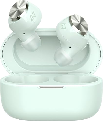 AVIOT TE-D01v - Auriculares con cancelación de ruido, auriculares para bajos, batería de 60 horas de duración, graves profundos, IPX4 impermeable,