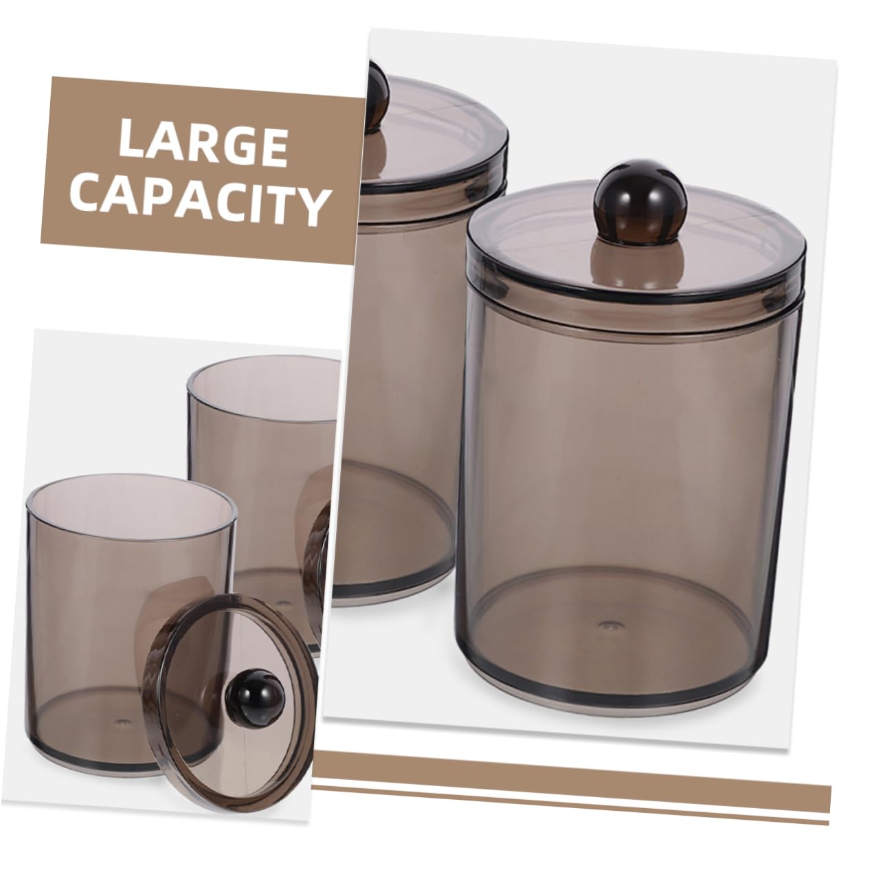 IMIKEYA 15piezas Organizador De Hisopos De Algodón Con Tapa Para Almacenamiento De Algodones Bastoncillos y Almohadillas Cosméticas Para Hogar y Dormitorios