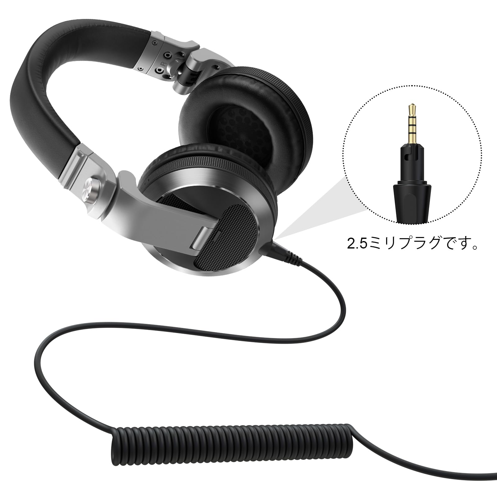 Voarmaks Long Steps Câble Compatible Avec Casque Pioneer HDJ X5 X7 S7 CUE1 DJ En Nylon Souple Léger Avec Adaptateur 6,35 Mm 2 M