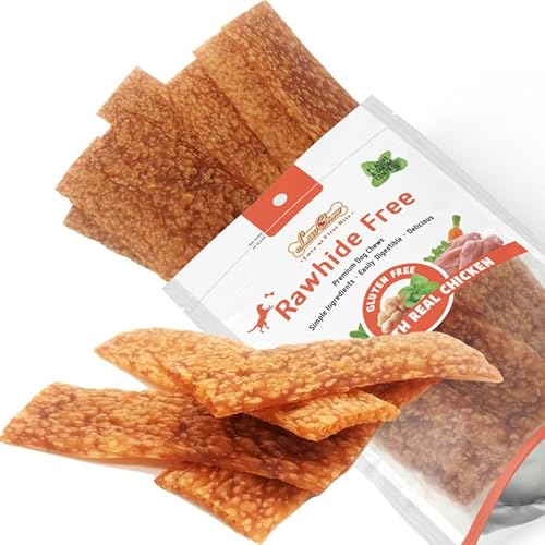 Luvchew Chicken Dog Chew Chips, Puffed Human Grade Chicken Dog Treat, Rawhide Alternative cover