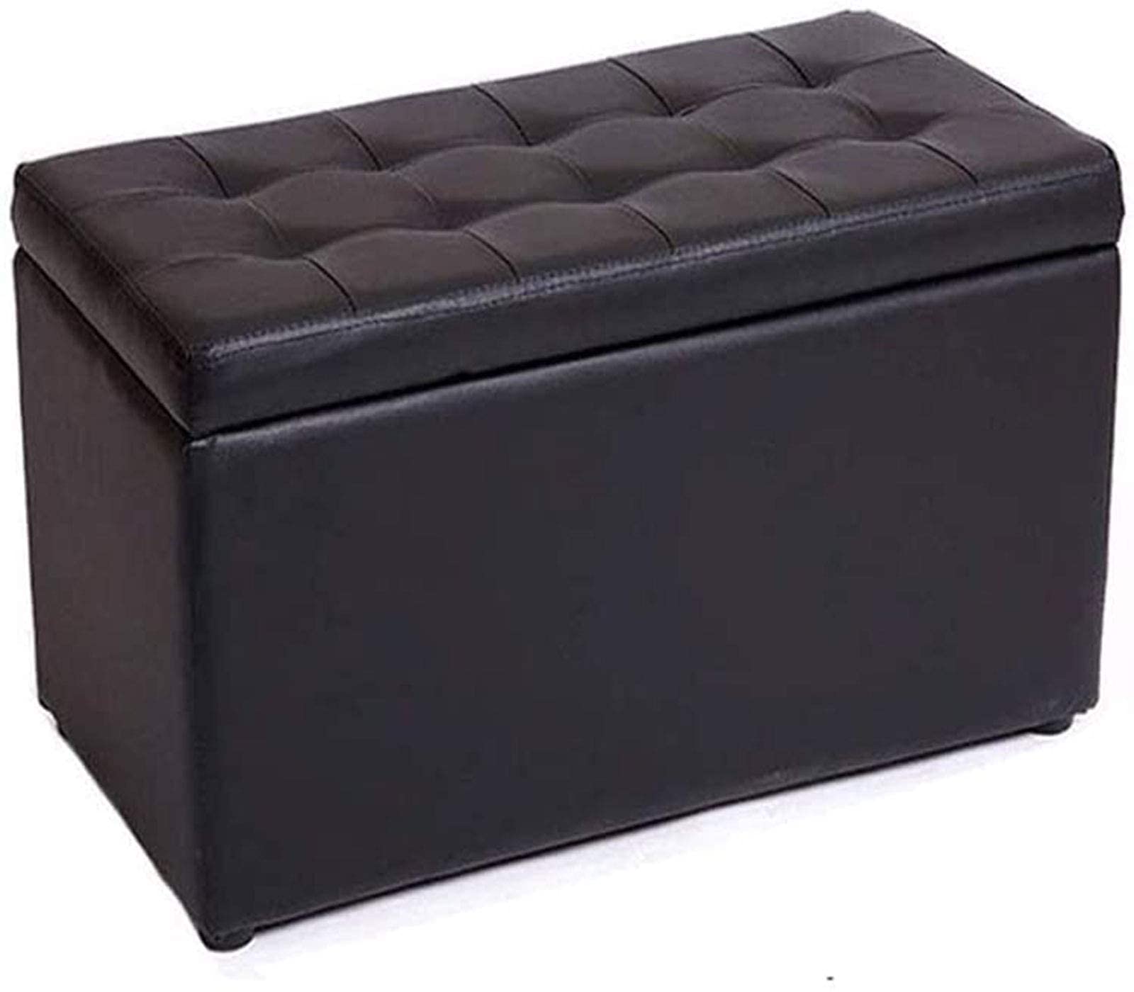 Taburete para pies de madera maciza y cuero para calzarse en la entrada