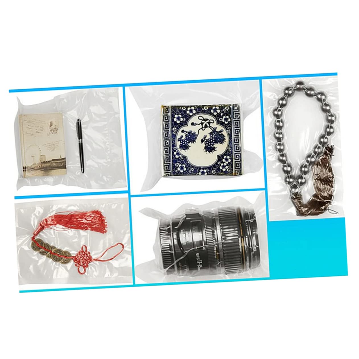 Unomor 20x500cm Heavy Duty Embossed Vacuum Sealer Bags Reusable for Food Storage Seal Freshness Flavor Nutrition