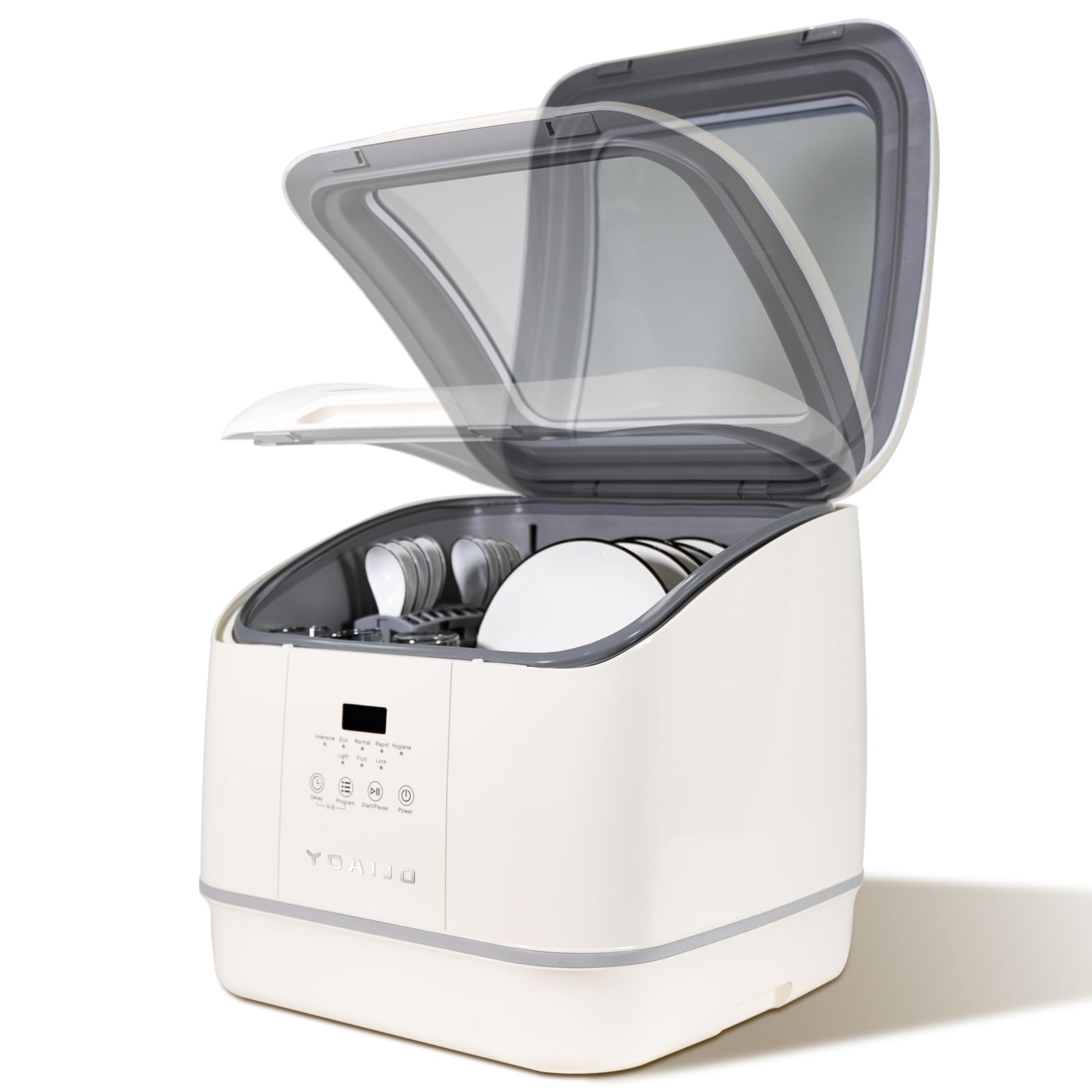 Mini lave-vaisselle de table, capacité de 6,8 l, 7 programmes (avec soin de bébé), écran tactile, pour camping-car, petit appartement, location, économe en eau et économe en énergie