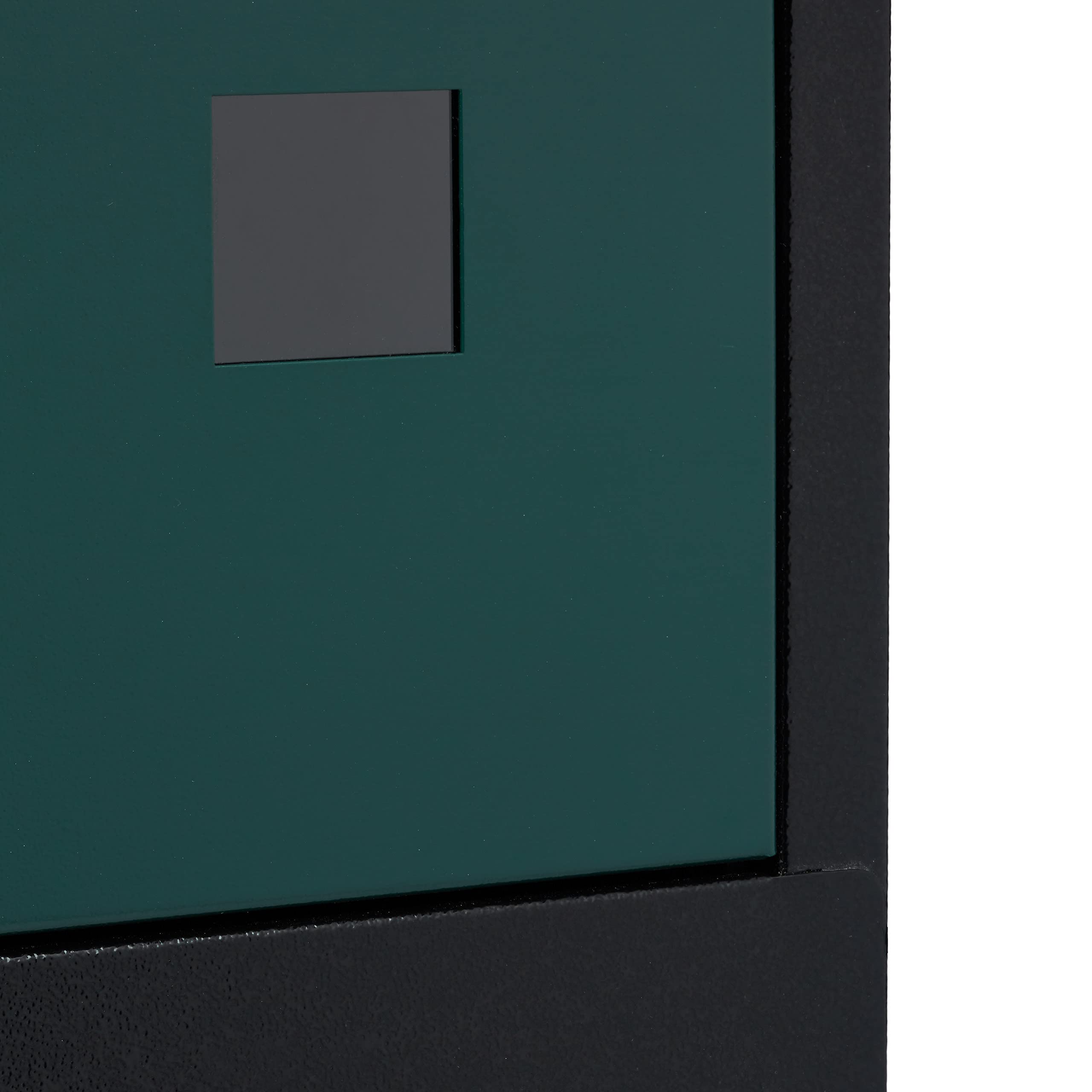Relaxdays 10020775_641 Boîte aux Lettres Murale Grande XL pour Paquet avec clapet sécurité avec clés HxlxP: 53 x 43,5 x 26 cm, Noir-Vert