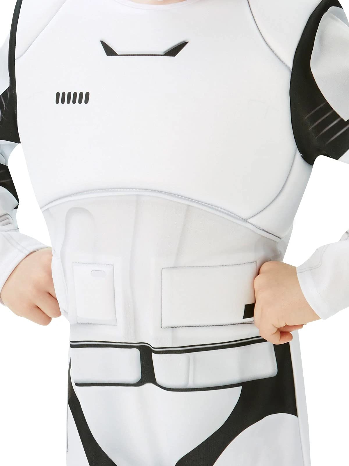 Lucas Rubies - Star Wars Officiel - Costume de Storm Trooper - Déguisement Enfant Taille 9-10 Ans - Combinaison avec Armure Rembourrée et Masque - Parfait pour Jeunes Recrues Impériales