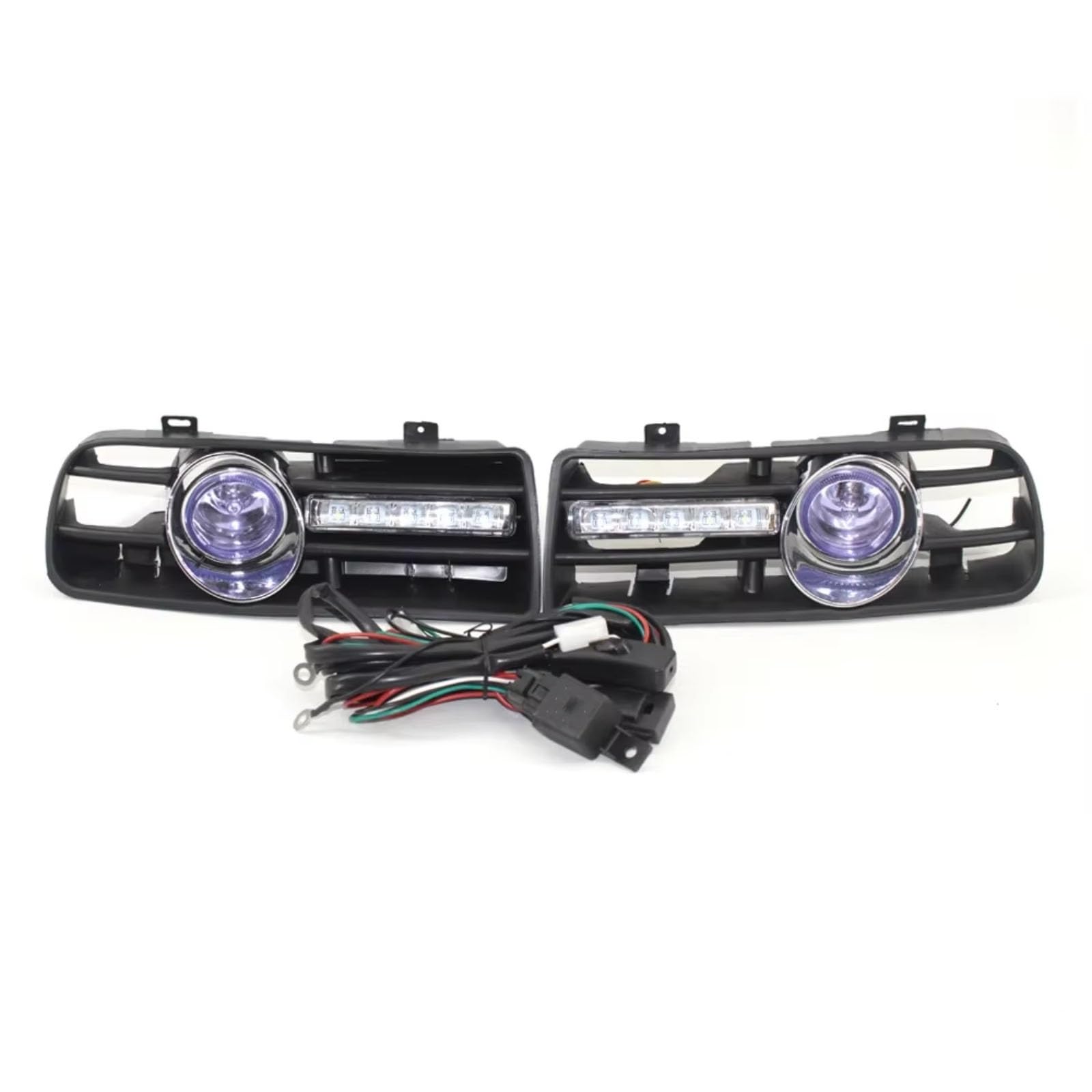 Gruppo ottico Compatibile Con Per Golf Per MK4 1997 1998 1999 2000 2001 2002 2003 2004 2005 2006 2 Pezzi Faro Paraurti Anteriore Luci Di Marcia Con Fendinebbia