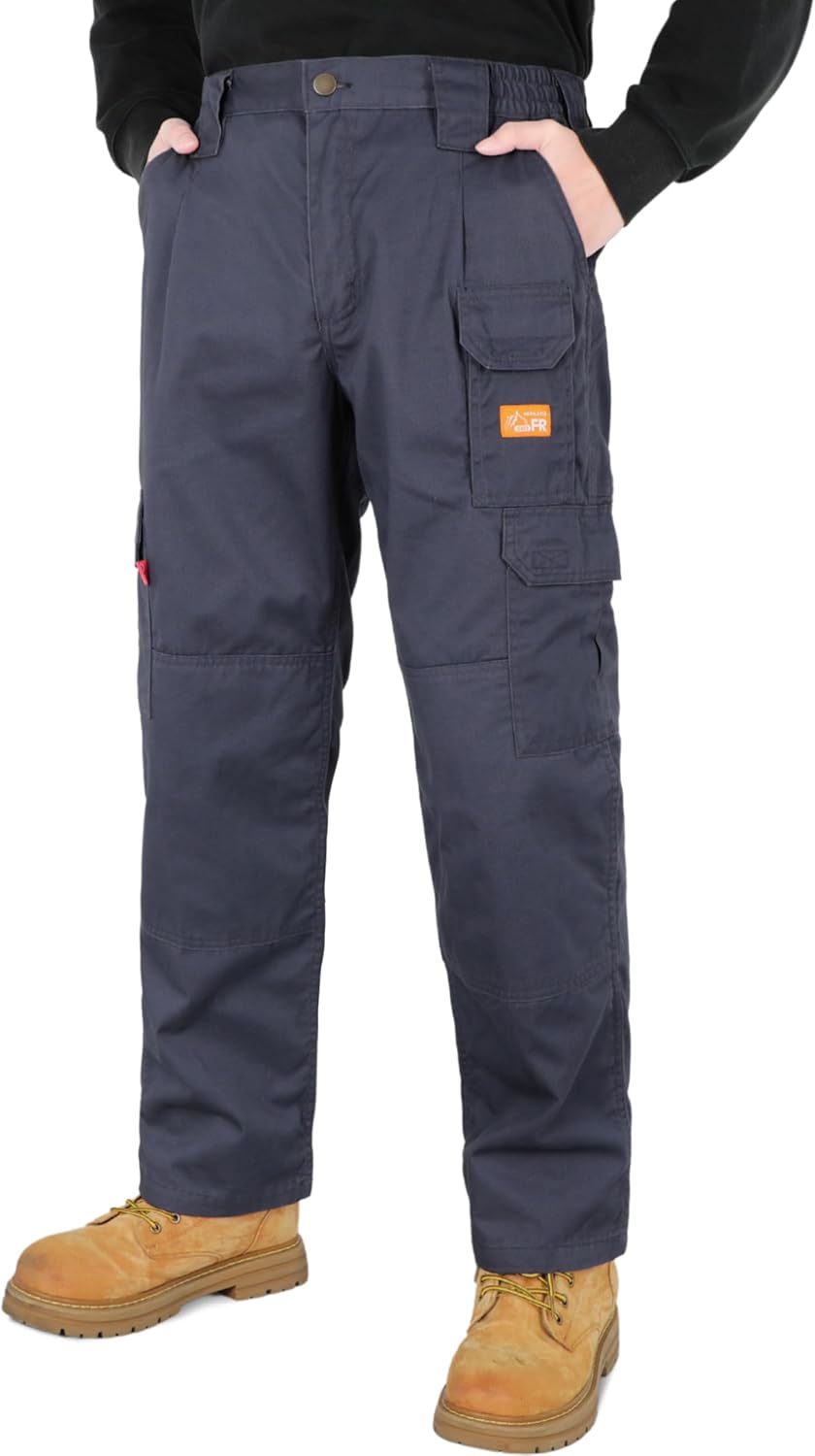 Titicaca Men's FR Cargo Pants Flame Resistant Pants Lightweight 7.5oz 100% Cotton Fire Retardant Elastic Waist Pants - Image 5