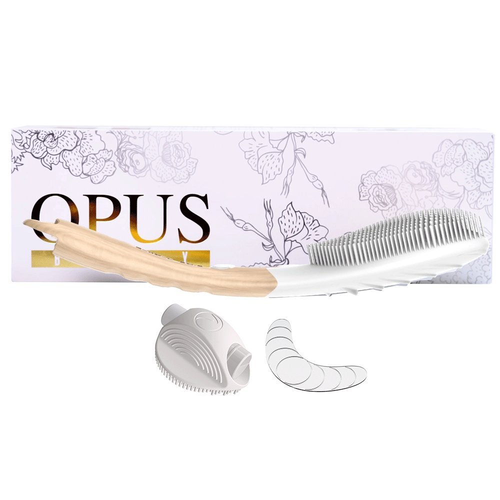 NEW! NION BEAUTY Opus Body (White/Wood) #1 International Body Cleansing Brush