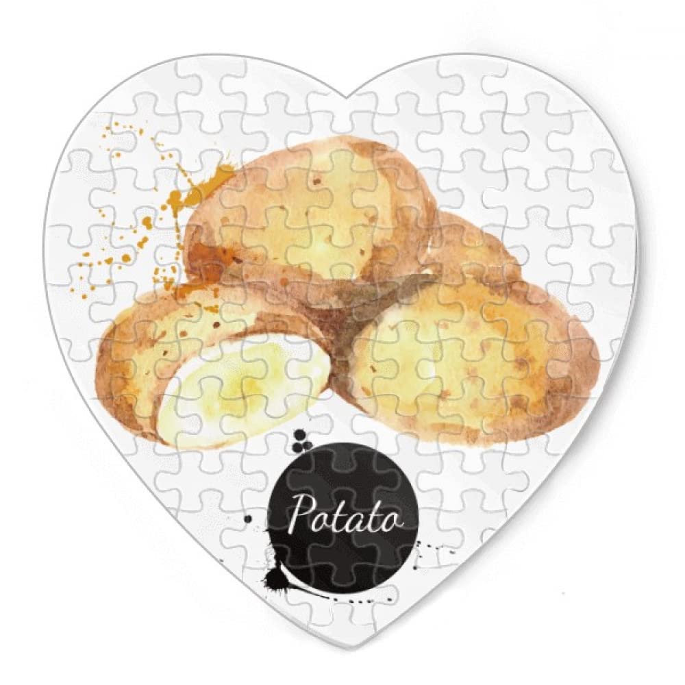 DIYthinker Potato Vegetable Tasty Healthy Watercolor Puzzle Decoration Jigsaw Game Heart Ornament