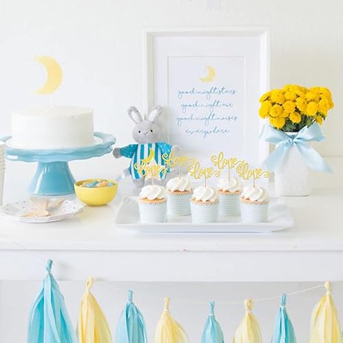 Miniatura 7 de Paquete de 36 adornos para cupcakes con purpurina para el día de San Valentín dulces corazones para el día de San Valentín compromiso fiesta de