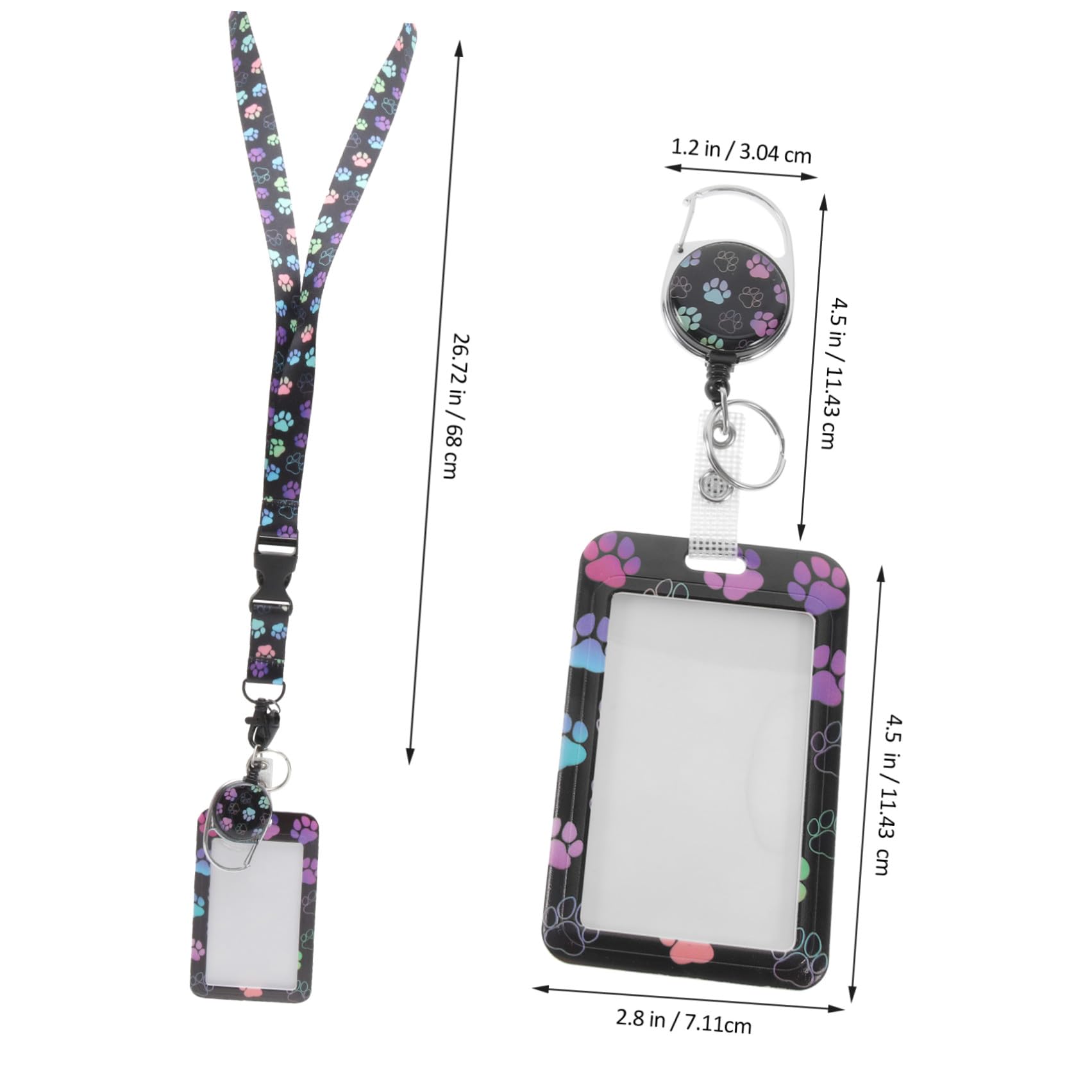 SHINEOFI 3piezas Tarjetero De Identificación Con Lanyard Soporte Para Credenciales Con Diseño De Patas De Funda Resistente y Práctica Para Profesores y