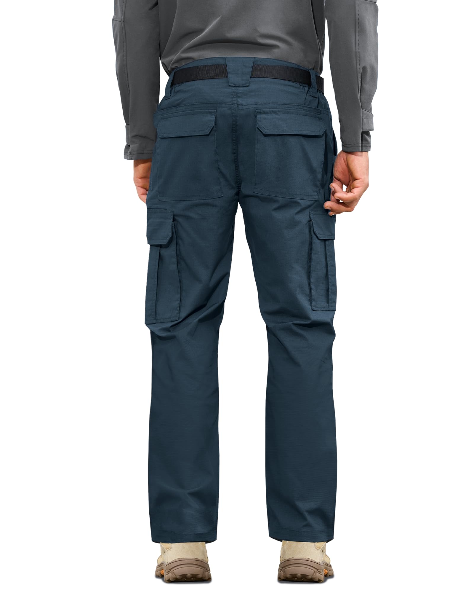 MOURCE Pantalones de senderismo para hombre, resistentes al agua, antidesgarros, elásticos, pantalones cargo para hombre, ligeros para exteriores (sin cinturón)