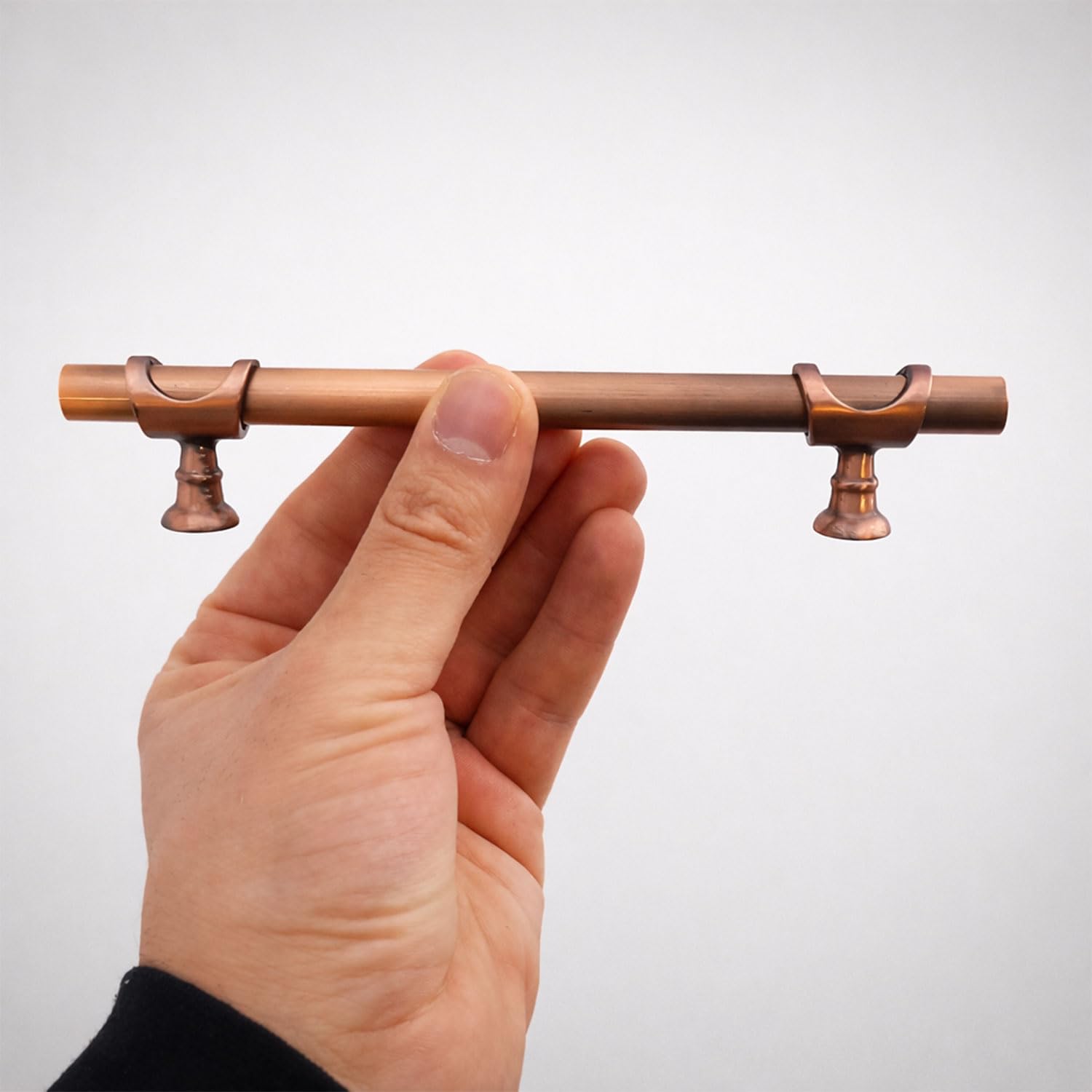 ARSİN Soft Parlak Antik Bakır Çekmece Kulp 128 mm Modern Dolap Gardırop Vestiyer Mutfak Kapak Kulbu