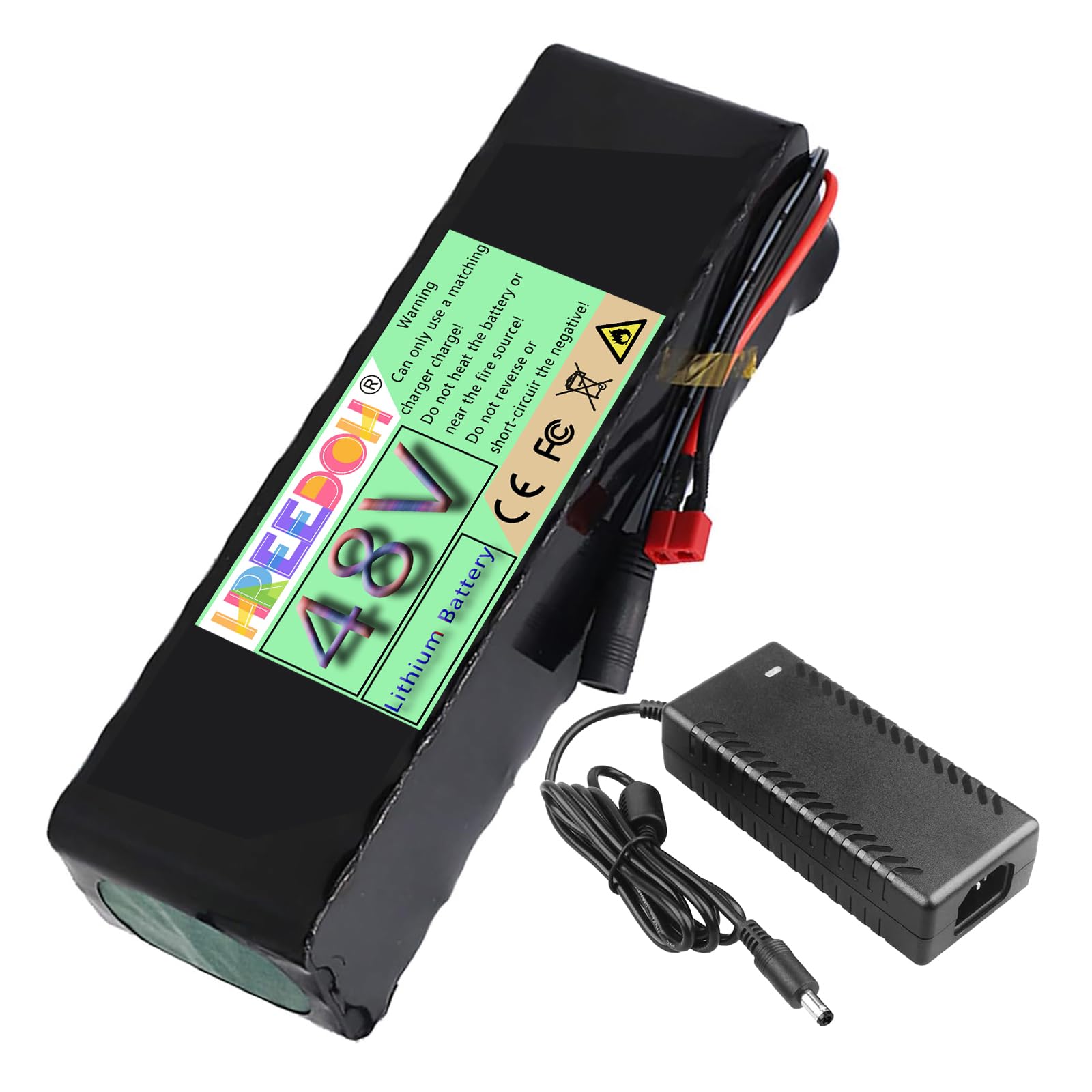Batería de Iones de Litio de 48 voltios, 48 ​​V, 4 Ah, 6 Ah, 7,5 Ah, 9,6 Ah, para Motores de 200 W, 290 W, 360 W y 460 W con Cargador.