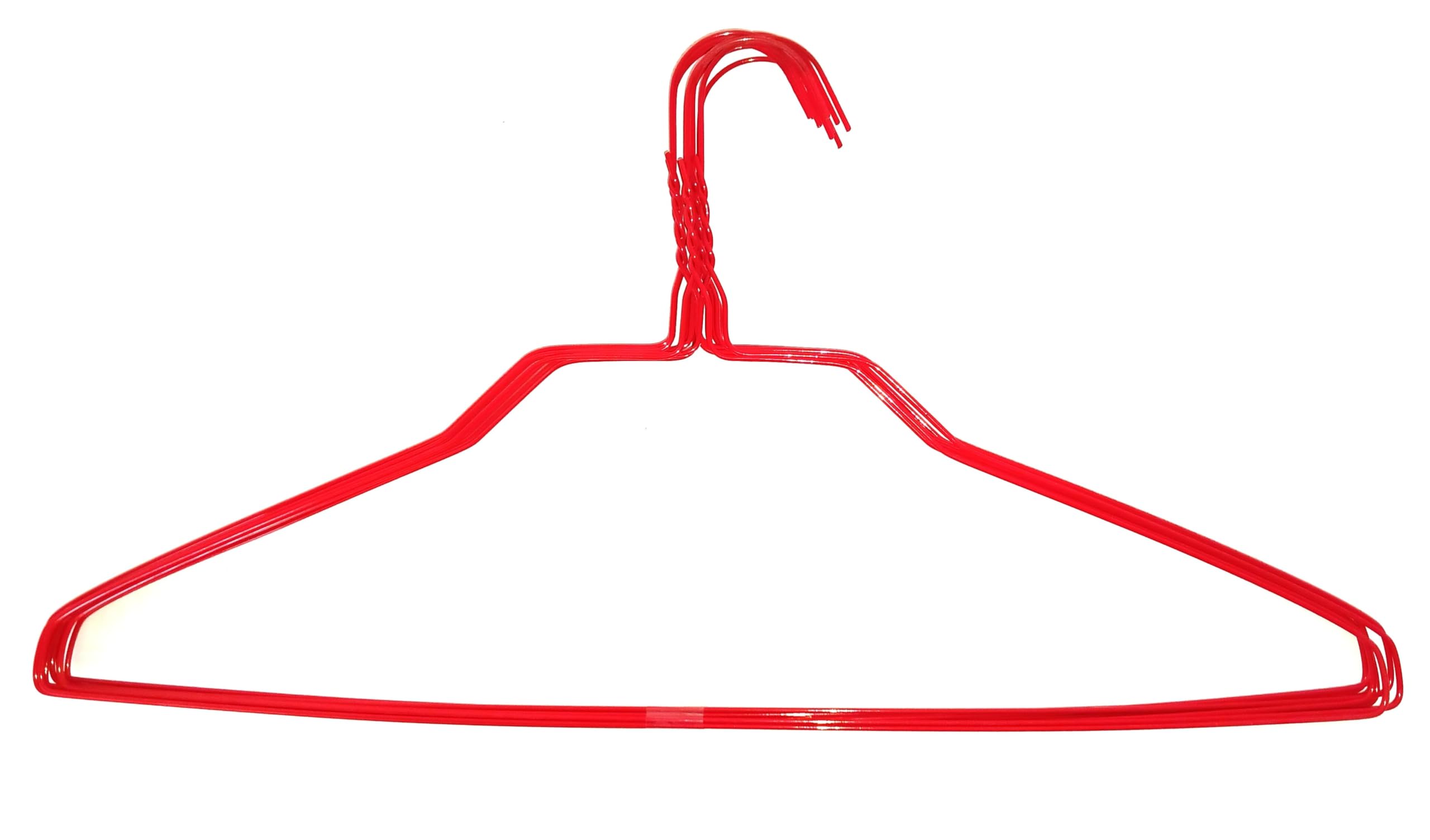 Wire Hangers 18" Standard Clothes Hangers … (50) (Red)