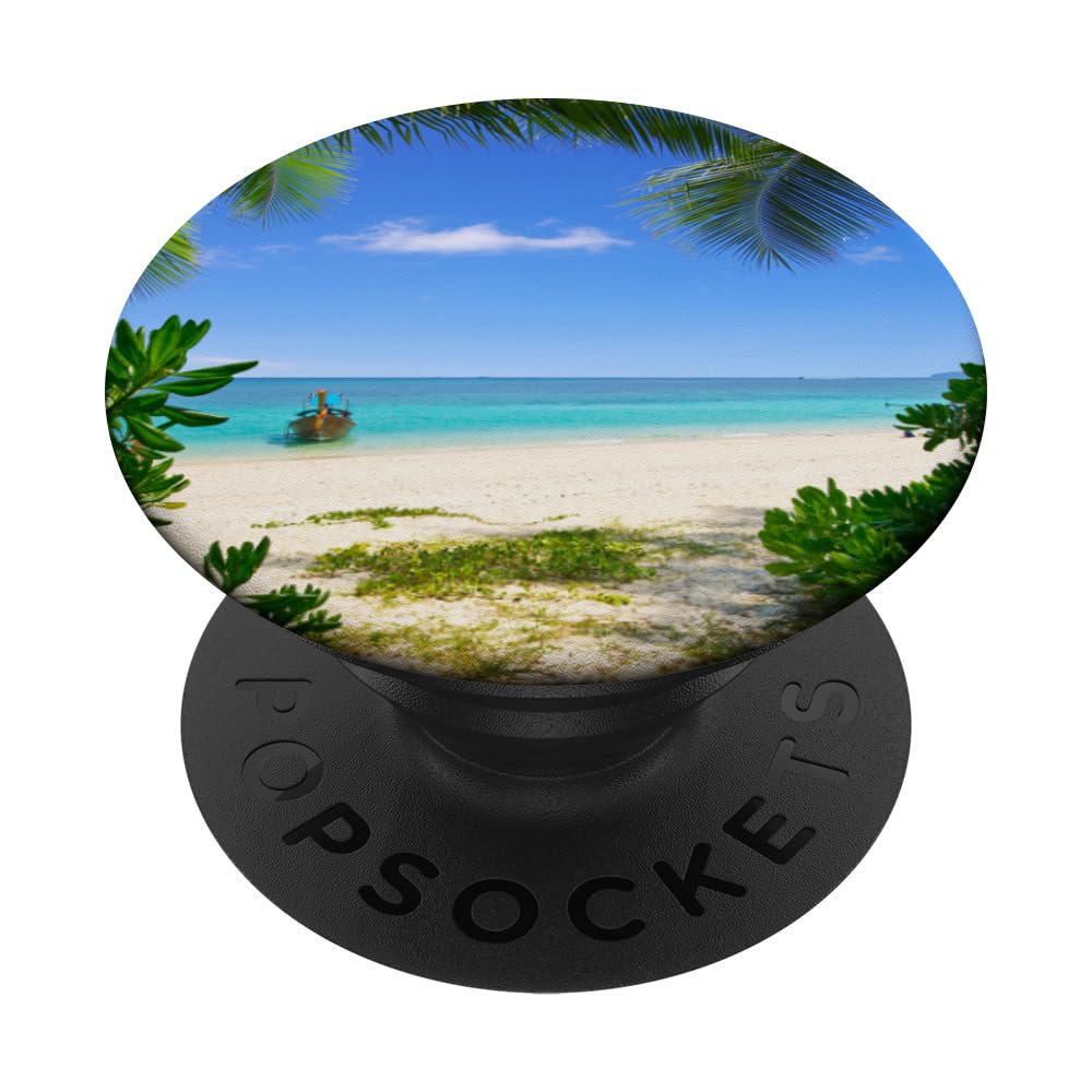 Tropical Beach and Ocean PopSockets Adhesive PopGrip