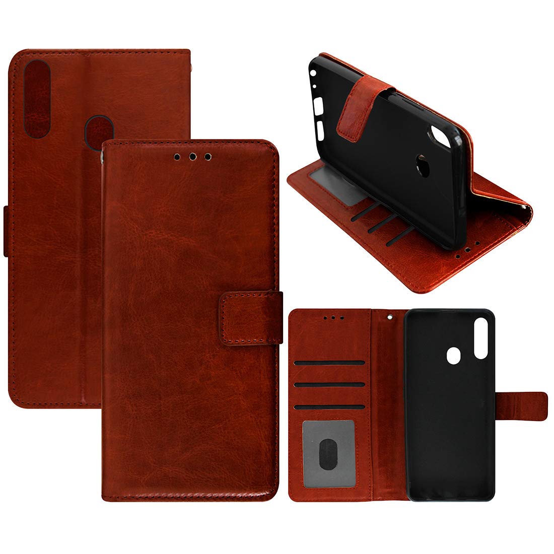 Casotec Flip Cover for Samsung Galaxy M40 | Premium Leather Finish | Inbuilt Pockets & Stand | Flip Case for Samsung Galaxy M40 (Brown) (B082VDL73G) Amazon Price History, Amazon Price Tracker