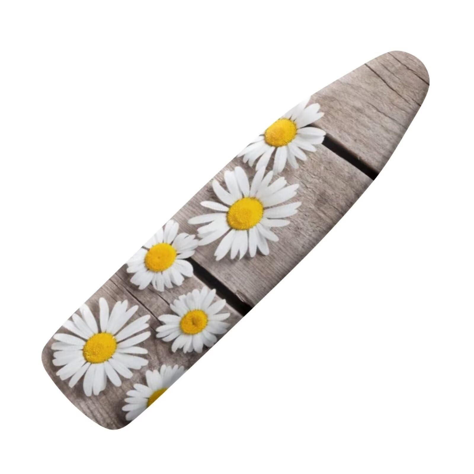 NETILGEN Ironing Board Covers Modern Protective Covers Resists Scorching Anti-Slip Machine Washable XX-Large Size Fit Boards up to 150 x 55cm, Daisy Wood Grain — image 1