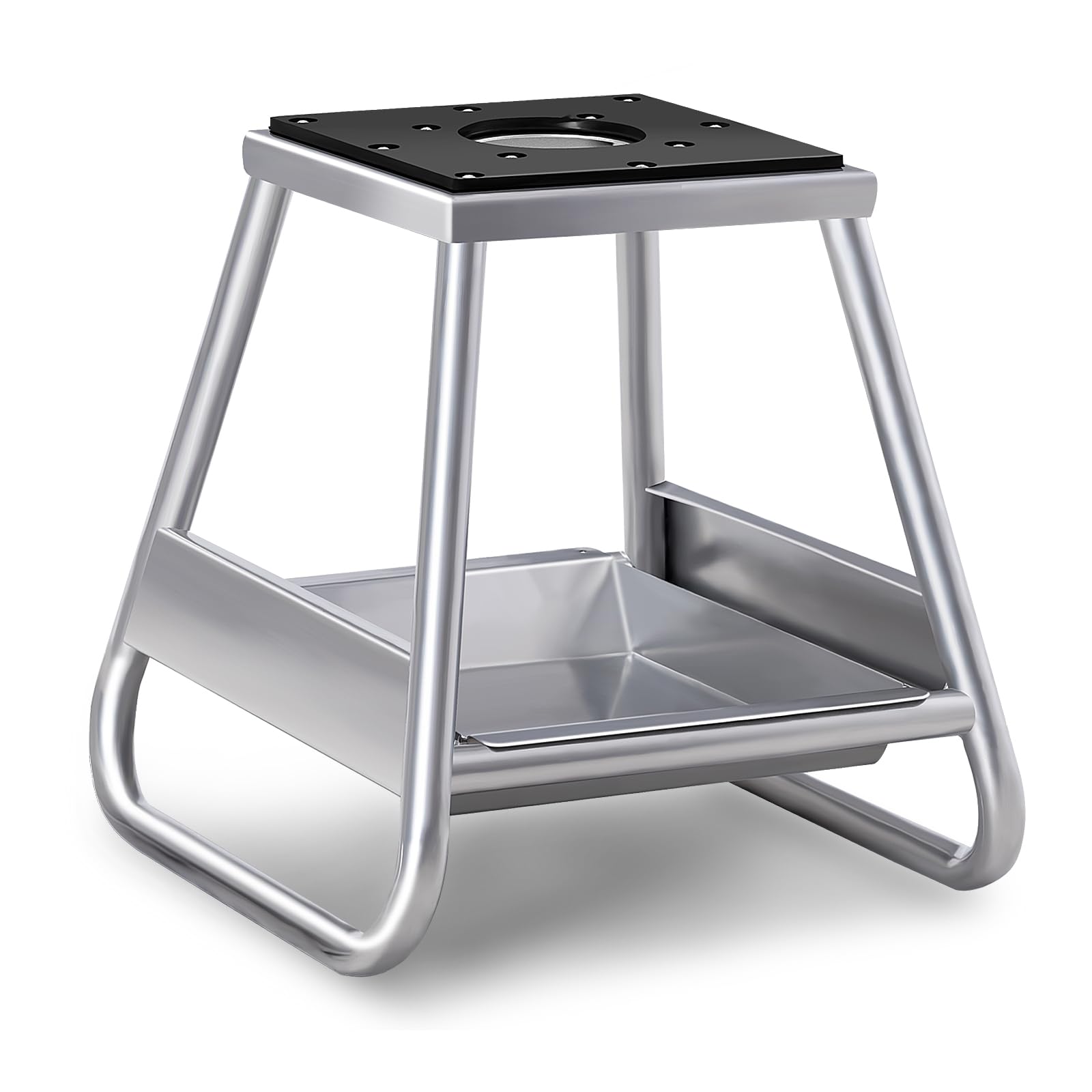 COSTWAY Soporte Elevador de Moto, Elevador Moto de Metal Resistente Con Bandeja de Aceite Extraíble Incluida y Parte Superior Antideslizante, Para Mantenimiento y Reparación, Capacidad de 450 KG