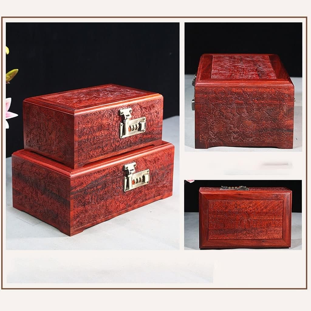 Jewelry Box Organizer Jewelry Box Storage Box Cosmetic Box Ring Earring Necklace Bracelet Watch Small Jewelry Storage Box Retro Jewelry Box Jewelry Organizer Small (One Color L)