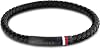 Tommy Hilfiger Jewelry 2790403 Men's Black Leather Bracelet