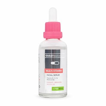 Global Beauty Care Multi-Vitamin Facial Serum, Hydrating Face Serum with Niacinamide & Vitamins B, C & E for Smoother, Healthy-Looking Skin and Radiance Support, Lightweight Daily Facial Care, 1 fl oz