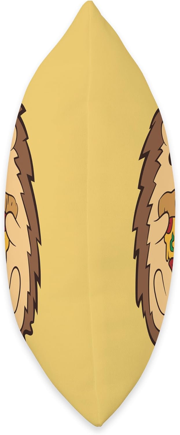 Hedgehog with Pizza Slice Sweet Hedgehog Throw Pillow