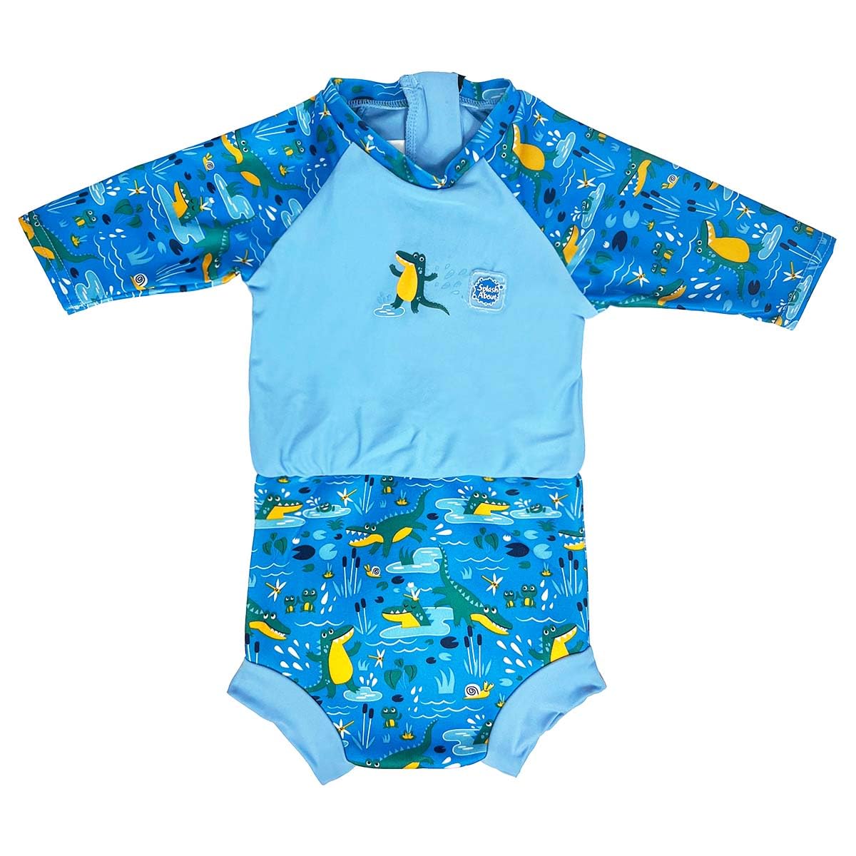 Splash About Happy Nappy Sunsuit Crocodile Swamp 12-24 Months